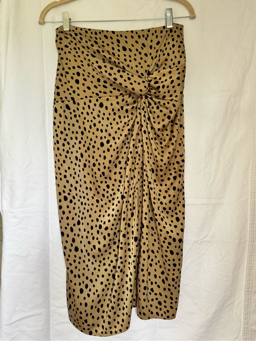 Stateside XS Leopard Twist Skirt High-Waisted